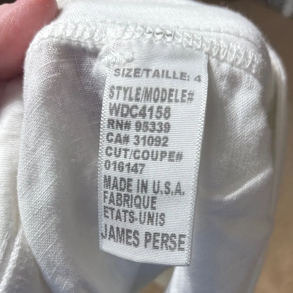 Standard James perse women’s linen shorts white beachy  4/xl Resortwear summer‎